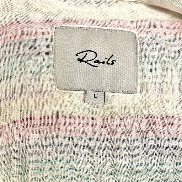 Rails Ellis Iris mult-color rainbow striped shirt - Picture 5 of 11